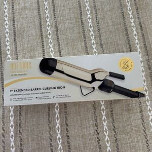 Hot Tools Pro 2” Extended Barrell Curling Iron  Black and Gold